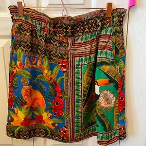 Farm Rio Silk Jungle Skirt